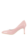 Lunar Patent Pointed Toe Low Heel Shoes, Pink