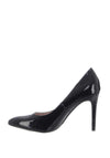 Lunar Patent Pointed Toe Heeled Shoes, Black