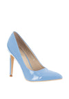Lunar Patent Pointed Toe Heeled Shoes, Blue