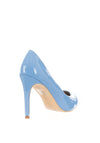 Lunar Patent Pointed Toe Heeled Shoes, Blue