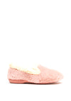 Lunar Fluffy Rubber Sole Slippers, Pink