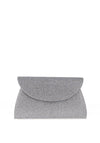 Lunar Glitter Clutch Bag, Silver Grey