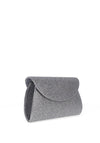 Lunar Glitter Clutch Bag, Silver Grey