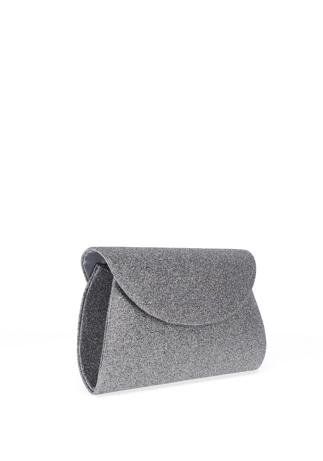 Lunar Glitter Clutch Bag, Silver Grey