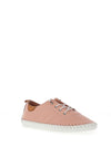 Lunar St Ives Leather Elasticated Stitch Trim Shoes,  Pink