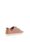 Lunar St Ives Leather Elasticated Stitch Trim Shoes,  Pink