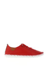 Lunar Leather Elastic Lace Comfort Shoes, Red