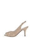 Lunar Sariyah Glitter Heeled Shoes, Gold