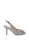 Lunar Sariyah Glitter Heeled Shoes, Silver Grey