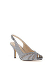 Lunar Sariyah Glitter Heeled Shoes, Silver Grey