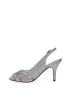 Lunar Sariyah Glitter Heeled Shoes, Silver Grey