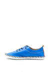 Lunar St Ives Leather Elasticated Stitch Trim Shoes, Blue