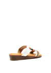 Lunar Ellery Embellished Slip on Sandals, White