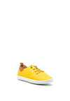 Lunar St Ives Leather Plimsoll Trainers, Yellow