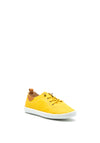 Lunar St Ives Leather Plimsoll Trainers, Yellow