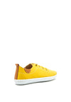 Lunar St Ives Leather Plimsoll Trainers, Yellow