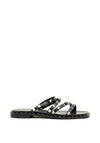 Lunar Sydney Stud Strap Slip on Sandals, Black