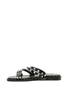 Lunar Sydney Stud Strap Slip on Sandals, Black