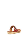 Lunar Larkin Leopard Toe Loop Sandals, Red