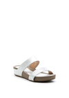 Lunar Treen Diamante Shimmer Slip-On Sandal, Silver