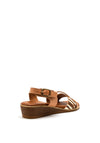 Lunar Wendy Abstract Print Strap Sandal, Beige