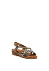 Lunar Wendy Cross Strap Sandal, Grey