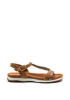 Lunar Perrie Embellished T-Bar Sandals, Tan