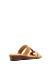 Lunar Ellery Embellished Slip on Sandals, Tan