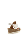 Lunar Zelda Reptile Wedged Sandals, White