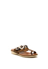 Lunar Larkin Leopard Toe Loop Sandal, Tan