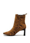 Lunar Flat Block Heel Ankle Boot, Tiger Print