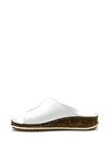 Lunar Leather Slip on Mule Sandals, White