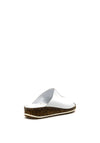 Lunar Leather Slip on Mule Sandals, White