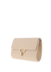 Zen Collection Circle Buckle Clutch Bag, Beige