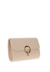 Zen Collection Circle Buckle Clutch Bag, Beige