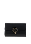Zen Collection Circle Buckle Clutch Bag, Black