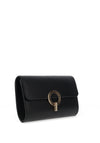 Zen Collection Circle Buckle Clutch Bag, Black