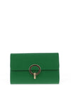 Zen Collection Circle Buckle Clutch Bag, Green