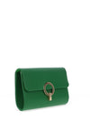 Zen Collection Circle Buckle Clutch Bag, Green