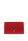 Zen Collection Circle Buckle Clutch Bag, Red