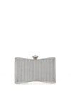 Zen Collection Braid Glitter Clutch Bag, Silver