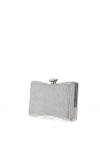 Zen Collection Braid Glitter Clutch Bag, Silver