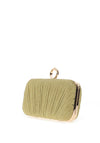 Zen Collection Glitter Ruffle Ring Clasp Clutch Bag, Gold