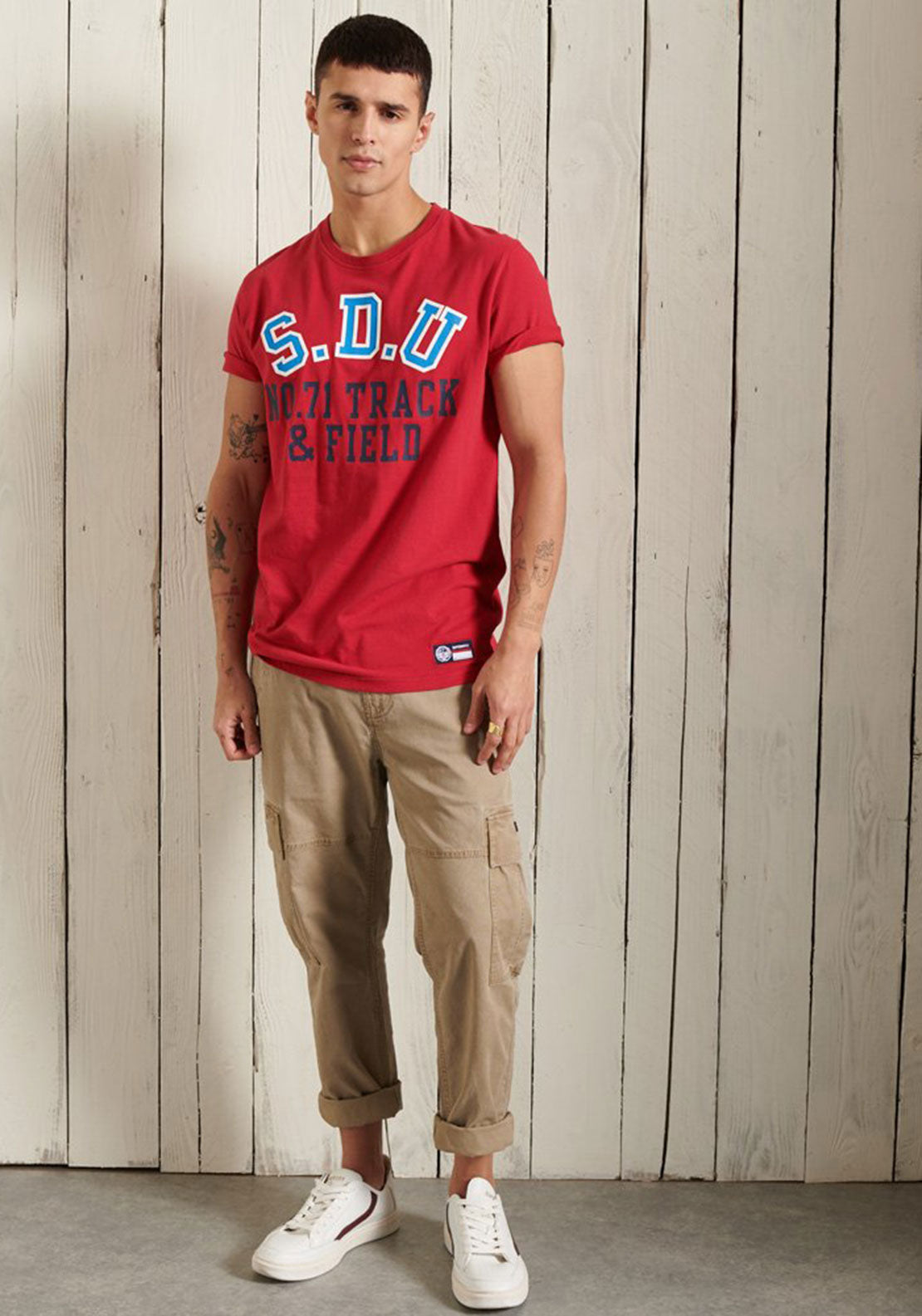Superdry Track & Field Graphic T-Shirt, Chilli Pepper