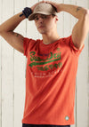Superdry Vintage Logo Tri T-Shirt, Bright Orange Marl