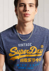 Superdry Vintage Logo Tri T-Shirt, Navy Marl