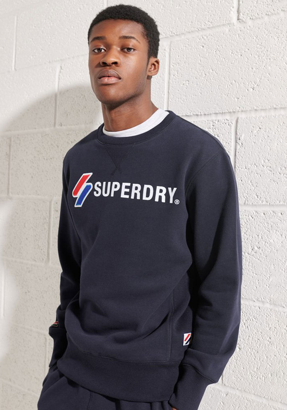 Superdry Sportstyle Applique Sweatshirt, Navy