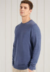 Superdry Orange Label Cotton Crew Neck Sweater, Pilot Mid Blue