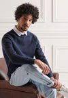 Superdry Studios Essential Cotton Crewneck, Eclipse Navy