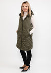Seventy1 Zipped Long Quilted Gilet, Green
